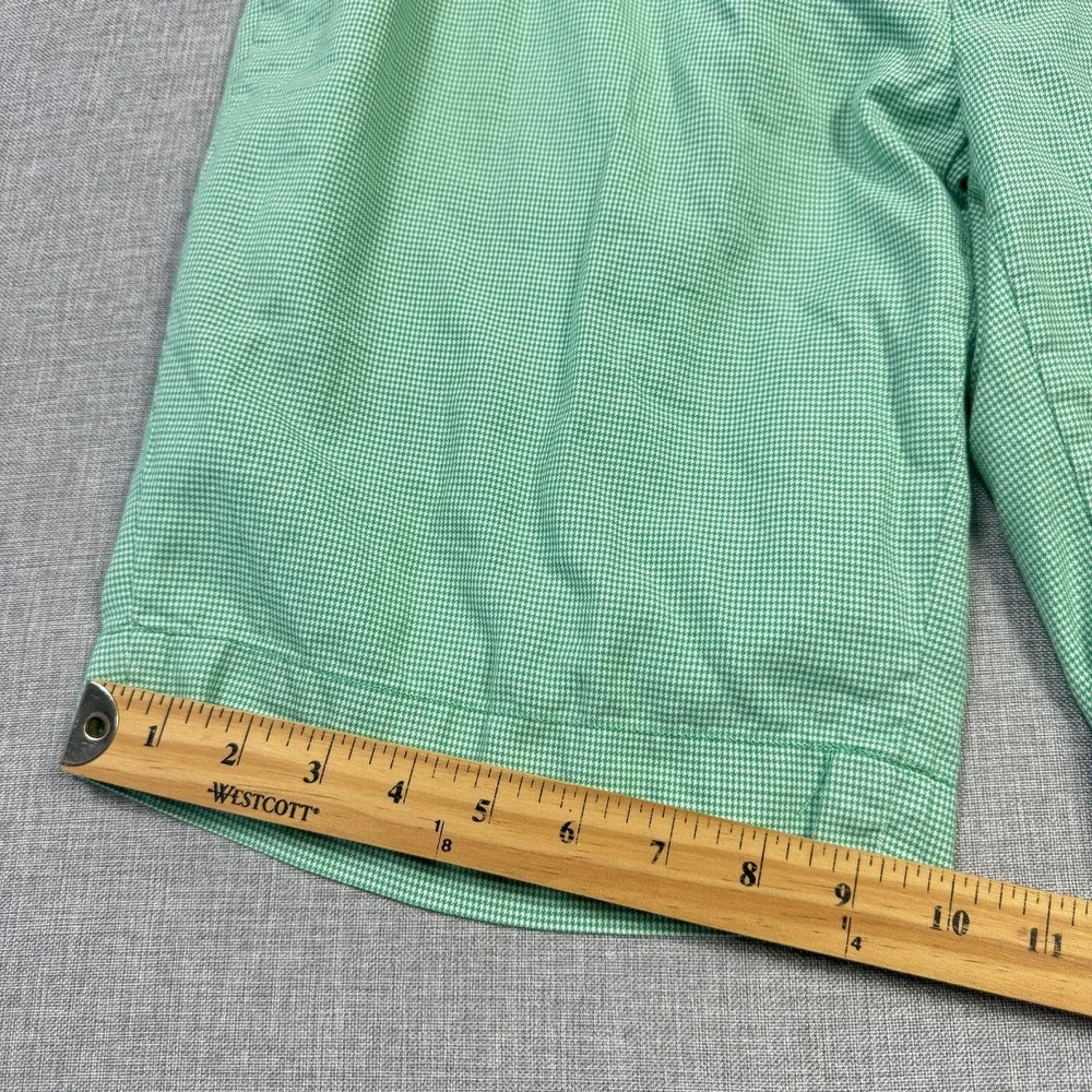 Polo Ralph Lauren Shorts Mens 35 Green Check Chino Flat‎ Front Casual Summer